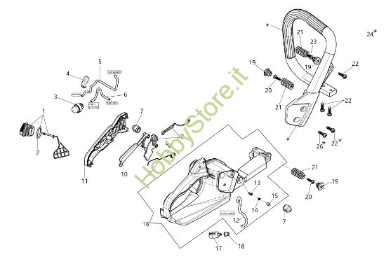 Picture of Serbatoio e impugnatura GS 37 (Euro 1) Motosega