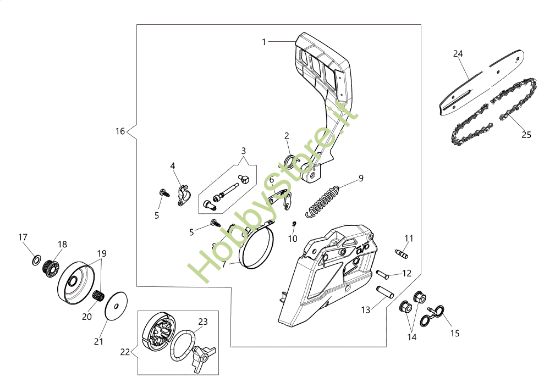 Picture of Frizione e freno GS 451 (Euro 2) Motosega
