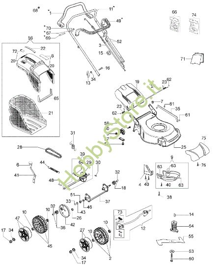Picture of Esploso completo G 48 TK COMFORT PLUS (K600 AUTOCHOCKE) (2018) Rasaerba