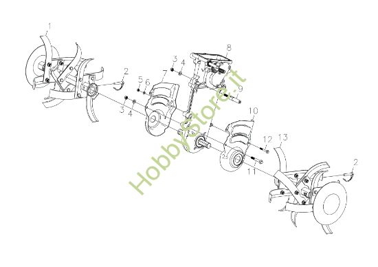 Picture of Telaio MH 198 RKS (K800 HC - EURO5) Motozappa