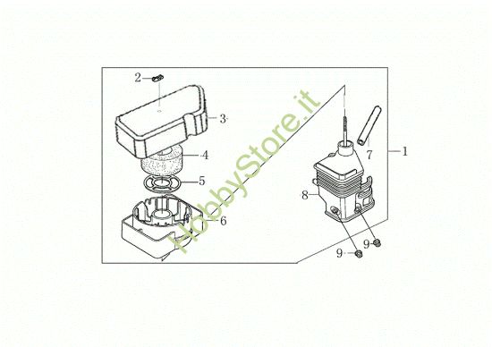 Picture of Filtro aria MH 198 RKS (K800 HC - EURO5) Motozappa