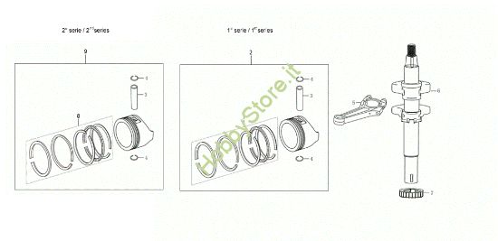 Picture of Albero e pistone G 44 PK COMFORT PLUS (K605) EURO 5 Rasaerba