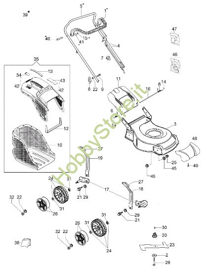 Picture of Esploso completo G 48 PK COMFORT PLUS (K605) EURO 5 Rasaerba