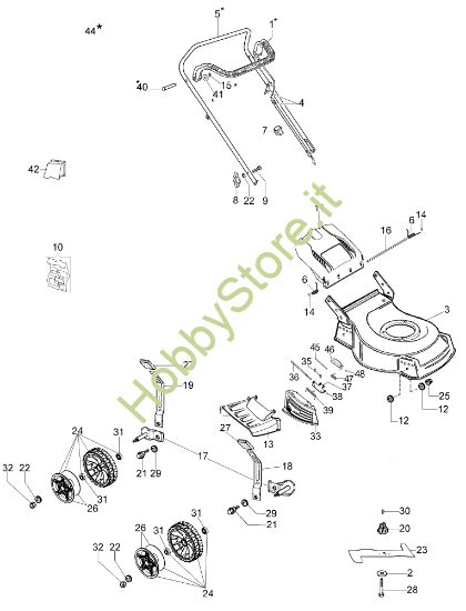 Picture of Esploso completo G 48 PK COMFORT SD (K 605) EURO 5 Rasaerba