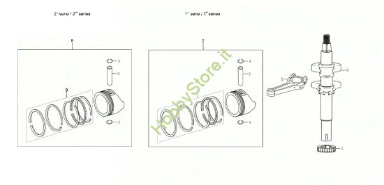 Picture of Albero e pistone G 53 TK COMFORT PLUS (K655) EURO 5 Rasaerba