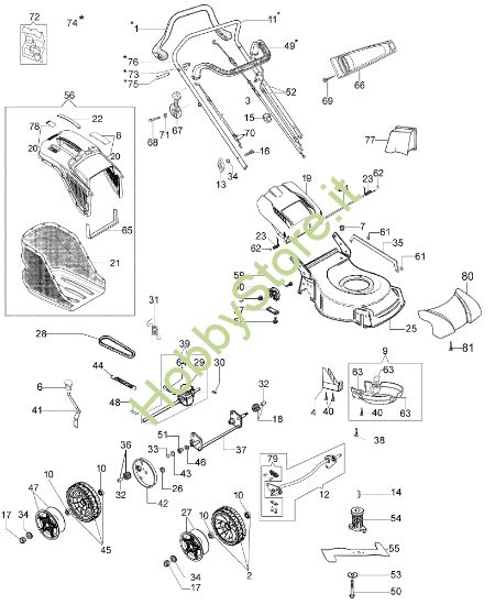 Picture of Esploso completo G 48 TBX COMFORT PLUS EURO 5 Rasaerba