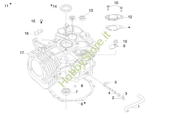 Picture of Cilindro e basamento OM 106/16 KH (K1600AVD - EURO5) Cat. 2019 Trattorino