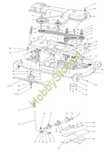 Picture of Piatto di taglio (1/2) (Change over) OM 106/24 KH (K2400AVD V-Twin - EURO5) Cat. 2019 Trattorino