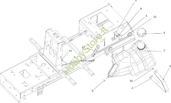 Picture of Serbatoio OM 124/24 KH (K2400AVD V-Twin - EURO5) Cat. 2019 Trattorino