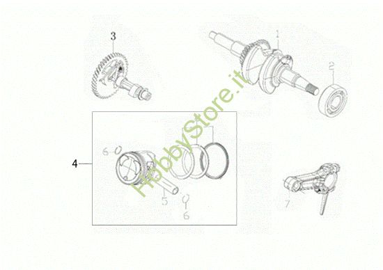 Picture of Albero e pistone MH 155 K Motozappa