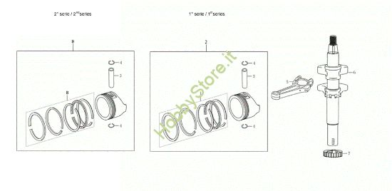 Picture of Albero e pistone G 48 TKE ALLROAD PLUS 4 (K655LI) EURO 5 Rasaerba