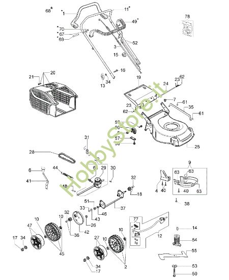 Picture of Esploso completo GH 48 TK Rasaerba