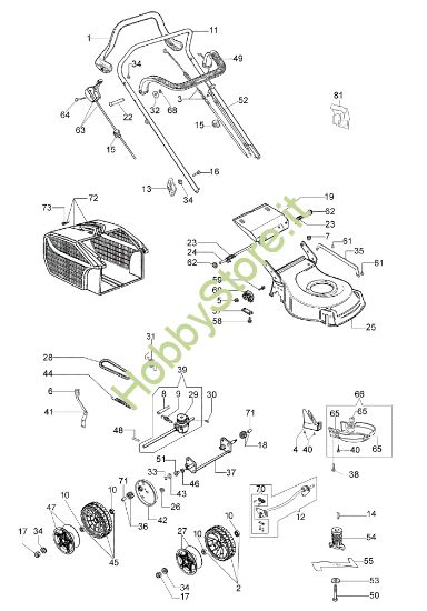 Picture of Esploso completo GH 53 TK Rasaerba
