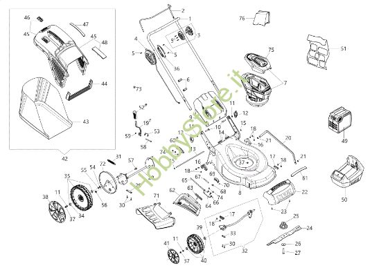 Picture of Esploso completo Gi 48 P Rasaerba