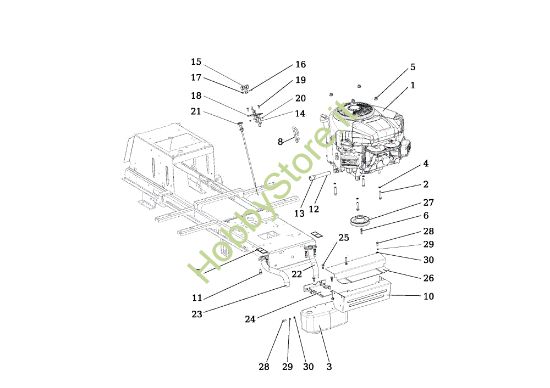 Picture of Motore OM 107 L/24 KH (K2400AVD V-Twin - EURO5) Cat. 2020