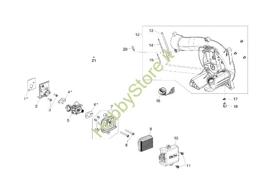 Picture of Serbatoio e filtro aria BV 250 Soffiatore