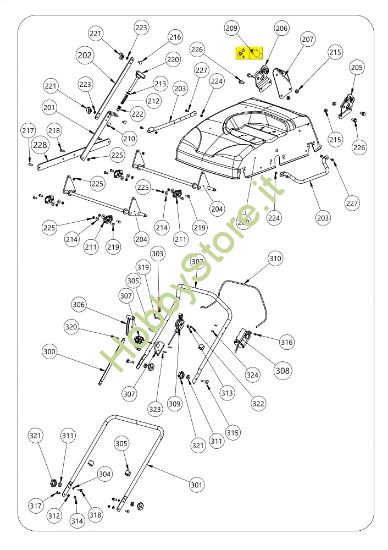 Picture of Manubrio SCA 38 R Arieggiatore