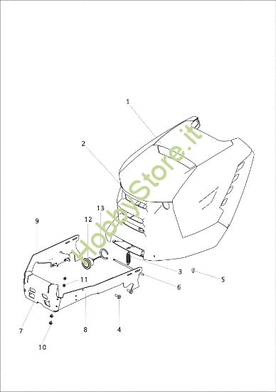 Picture of Cofano (2/2) OM 106/24 KH Exclusive Cat. 2021 <!>Trattorino