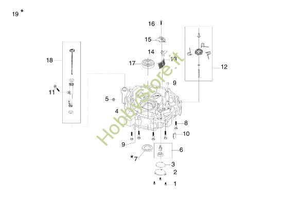 Picture of Coperchio basamento OM 106/16 KH (K1600AVD - EURO5) Cat. 2021 Trattorino