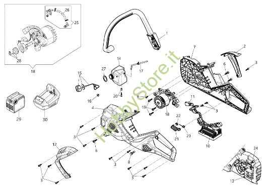 Picture of Motore - Basamento GSi 30 Motosega