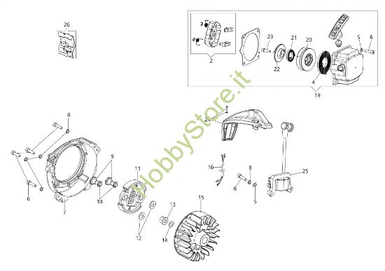Picture of Avviamento e frizione BCH 500 S Decespugliatore