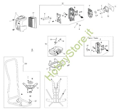 Picture of Serbatoio e filtro aria BCH 500 BP Decespugliatore
