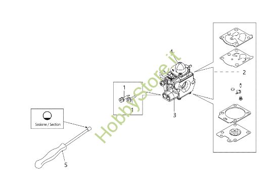 Picture of Carburatore WT-1099 OM 43 Vers.2016 (Euro2) 50Y Decespugliatore