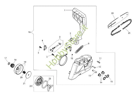 Picture of Frizione e freno GS 451 (Euro 2) 50Y Motosega