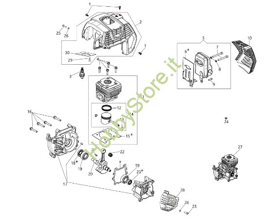 Picture of Motore BCH 50 T Decespugliatore