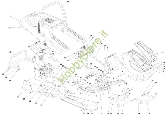 Picture of Cofano (1/2) APACHE 92 EVO Cat.2022 Trattorino