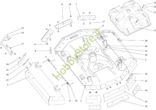 Picture of Piatto di taglio (1/2) APACHE 92 EVO 4x4 (K2400AVD V-Twin - EURO5) Cat.2022 Trattorino