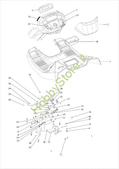 Picture of Cruscotto OM 106/24 KH (K2400AVD V-Twin) 4X4 Cat. 2022 Trattorino
