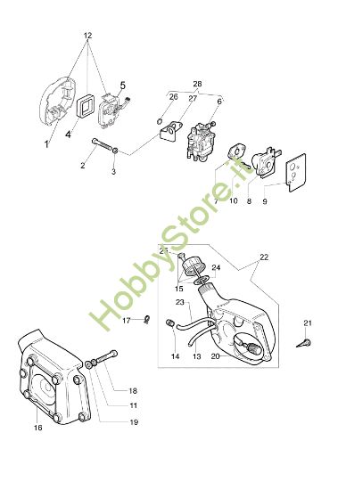 Picture of Serbatoio e filtro aria SPARTA 26 Decespugliatore