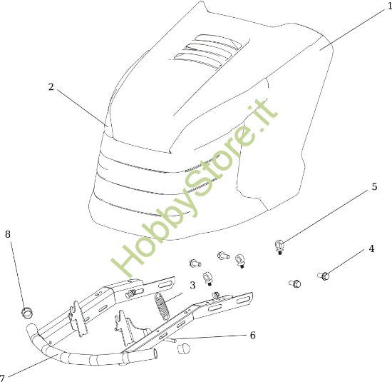 Picture of Cofano (2/2) OM 92/16H Cat.2022 <!>Trattorino OM 92/16H