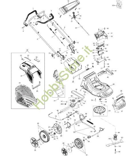 Picture of Esploso MAX 48 TBX ALLROAD ALUMINIUM EURO 5 Rasaerba