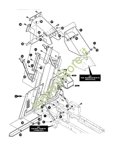 Picture of Gruppo telaio posteriore (1/2) MARATHON 12.5 - (1°Sr.) Trattorino - 1ª serie (fino a Settembre 98)