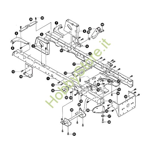 Picture of Gruppo telaio MARATHON 12.5 - (1°Sr.) Trattorino - 1ª serie (fino a Settembre 98)