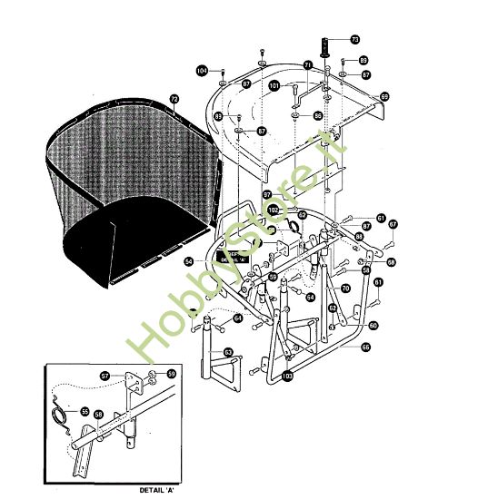 Picture of Gruppo telaio posteriore MARATHON 12.5 - (2°Sr.) Trattorino - 2ª serie (da Ottobre 98)