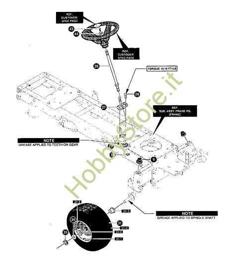 Picture of Gruppo sterzo MARATHON 12.5 - (2°Sr.) Trattorino - 2ª serie (da Ottobre 98)