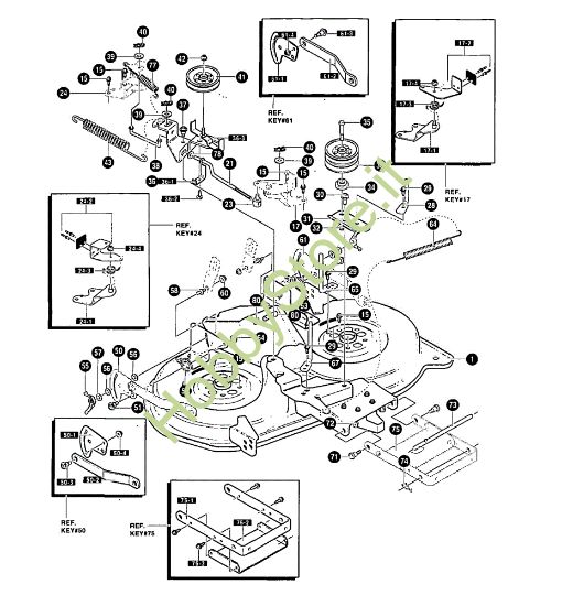 Picture of Gruppo carcassa (1/2) MARATHON 12.5 - (2°Sr.) Trattorino - 2ª serie (da Ottobre 98)