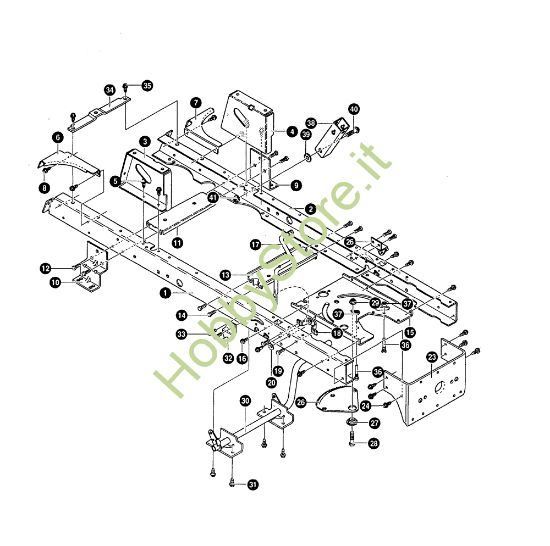 Picture of Gruppo telaio MARATHON 15.5 - (1°Sr.) Trattorino - 1ª serie (fino a Settembre 98)