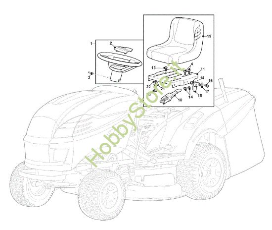 Picture of Seduta e volante GLX 22-102 H2 Trattorino