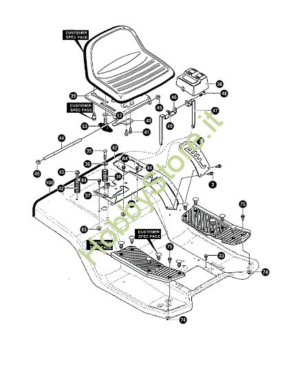 Picture of Plancia sedile MARATHON 15.5 - (2°Sr.) Trattorino - 2ª serie (da Ottobre 98)