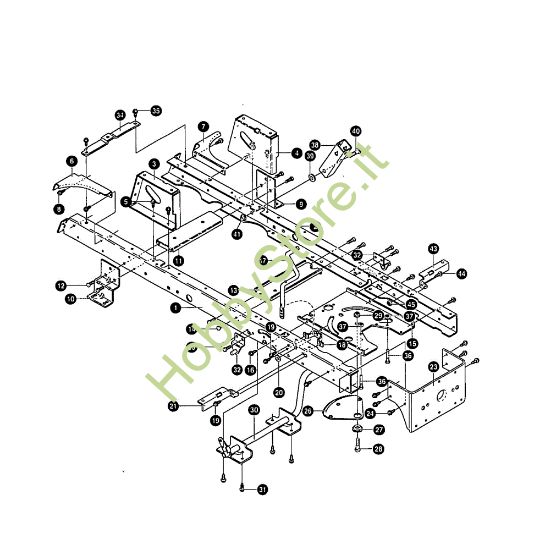 Picture of Gruppo telaio (1/2) MARATHON 15.5 - (2°Sr.) Trattorino - 2ª serie (da Ottobre 98)