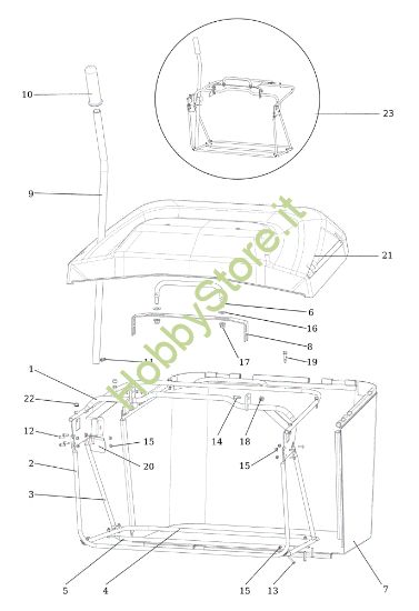Picture of Sacco raccoglierba OM 92/16KH (K1600AVD) Cat. 2023 Trattorino