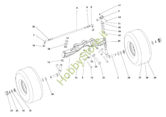 Picture of Assale anteriore OM 106/16 KH (K1600AVD) Cat. 2023 Trattorino