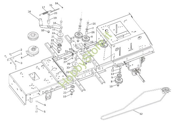 Picture of Puleggia (frizione) OM 106/24 KH (K2400AVD V-Twin - EURO5) Cat. 2023 Trattorino