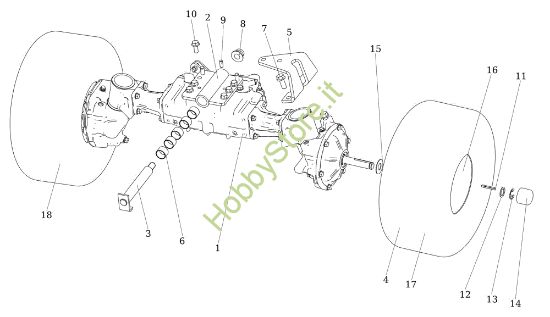 Picture of Assale anteriore OM 106/24 KH (K2400AVD V-Twin) 4X4 Cat. 2023 Trattorino