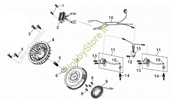 Picture of Volano e bobina OM 106/24 KH (K2400AVD V-Twin) 4X4 Cat. 2023 Trattorino