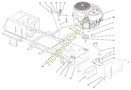 Picture of Motore OM 124/24 KH (K2400AVD V-Twin - EURO5) Cat. 2023 Trattorino